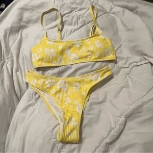 SHIEN Yellow Floral Bikini